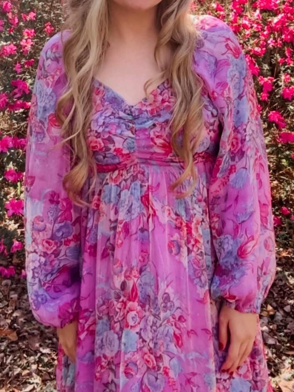 Henley Purple Boho Dress (Size L)